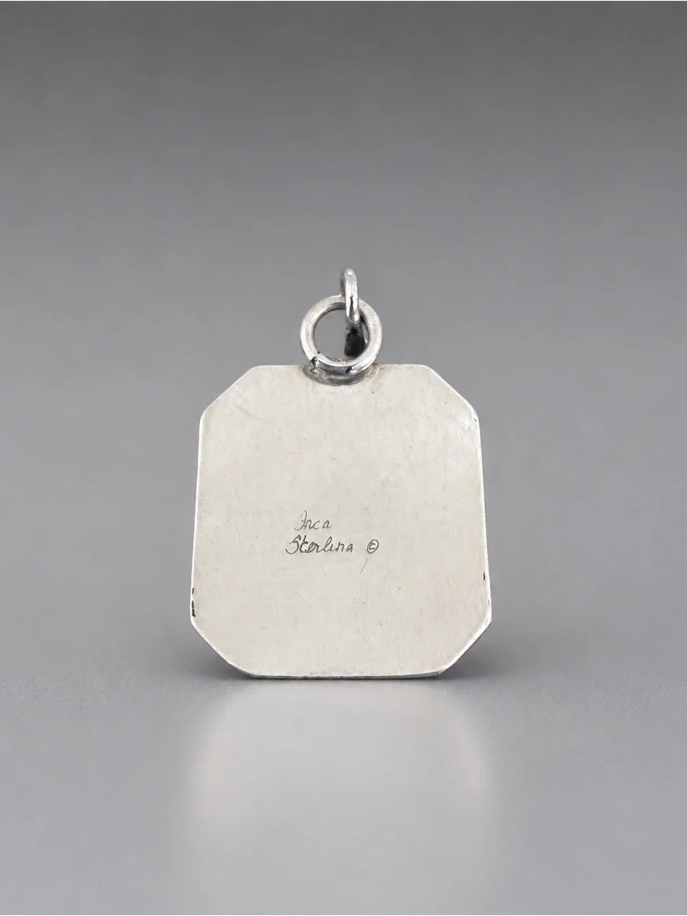 Estate Charoite Sterling Silver Pendant Signed 925 - Picture 3 of 4